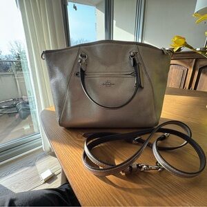 Coach Metallic silver prairie bag